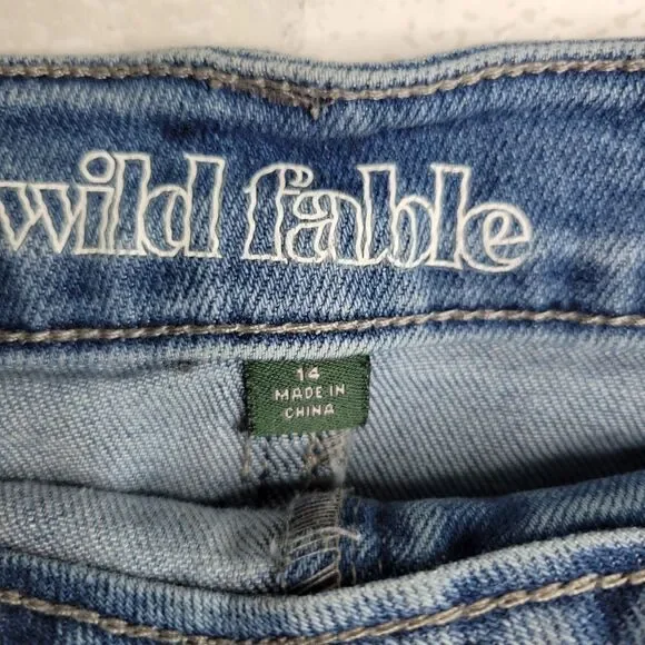 Wild Fable Dip Dye Yellow White Denim Skirt - Picture 3 of 4